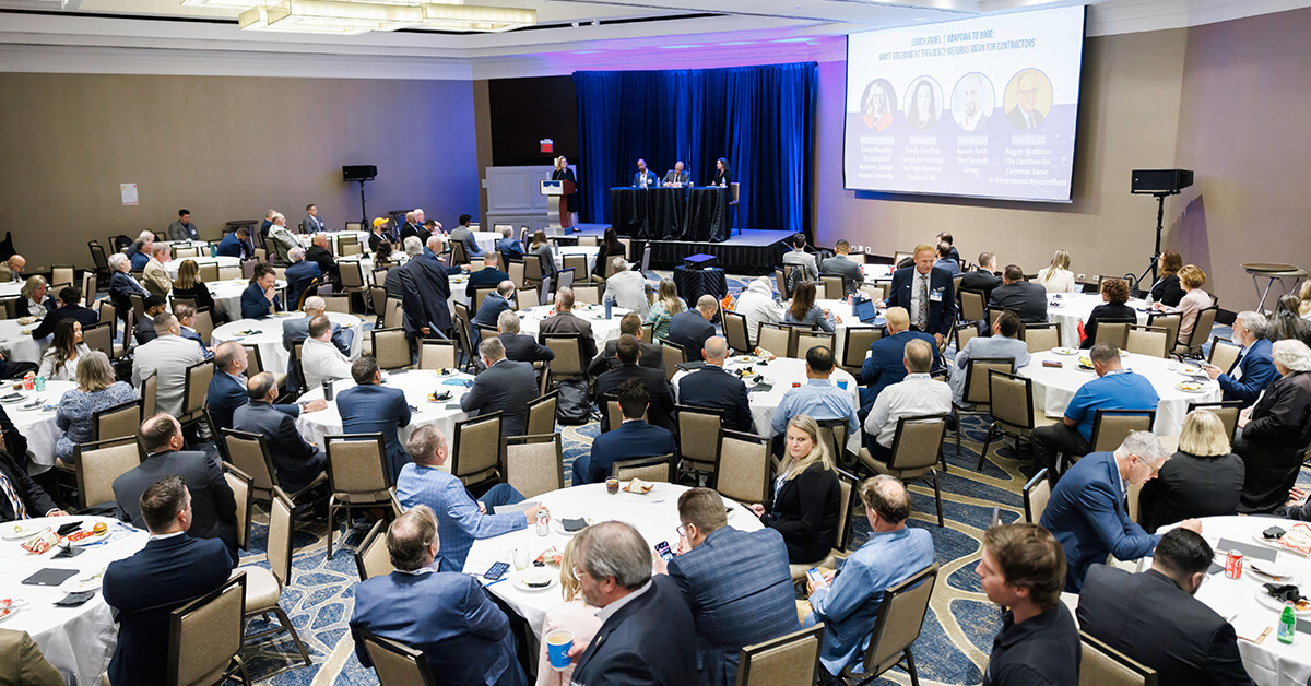 A GovCon crowd at a POC event