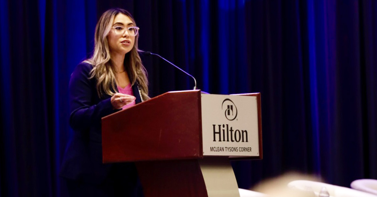 Mirriam-Grace MacIntyre. The former National Counterintelligence and Security Center director spoke at POC's 2025 Intel Summit.