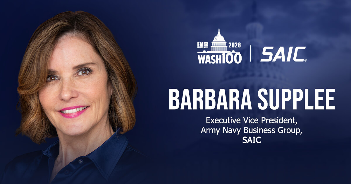 Barbara Supplee, executive vice president of SAIC's Army-Navy business group. Supplee is a 2026 Wash100 Award winner