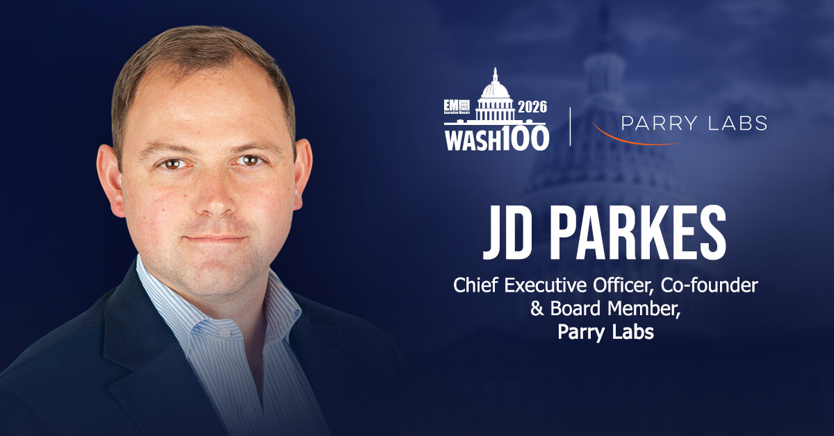 JD Parkes. The Parry Labs CEO, co-founder and board member won his first Wash100 Award in 2026 for developing breakthrough military technologies.