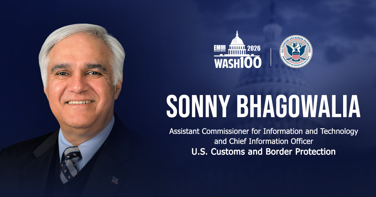 Executive Mosaic is honoring CBP's Sonny Bhagowalia as a Wash100 Award winner for 2026.