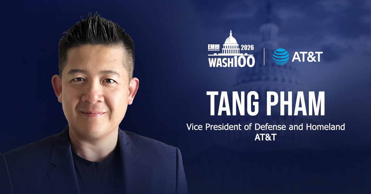 Tang Pham. The AT&T vice president of defense and homeland won his first Wash100 Award in 2026 for championing GovCon innovation.