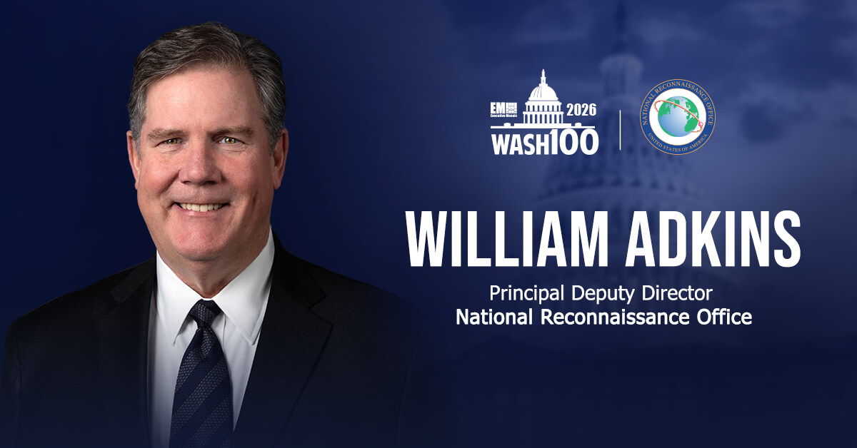 William Adkins, principal deputy director of the National Reconnaissance Office. Adkins won the 2026 Wash100 Award