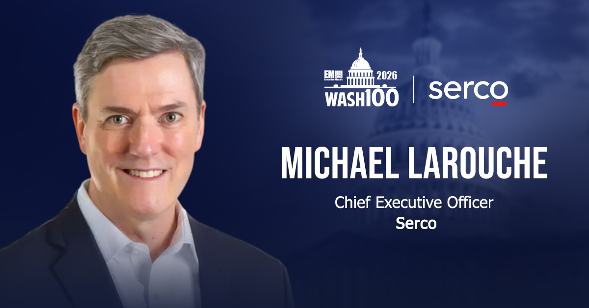 Michael LaRouche of Serco North America, a 2026 Wash100 Award winner