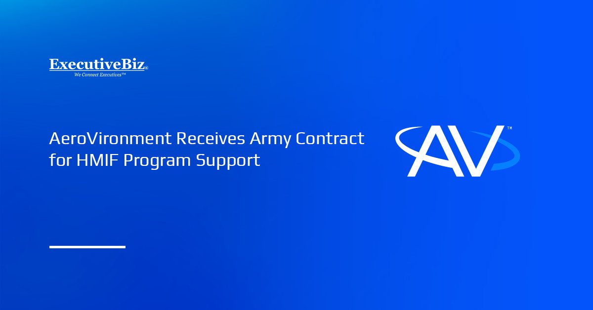 AV logo. AV has secured a contract to provide its Kinesis software for the Army HMIF program.