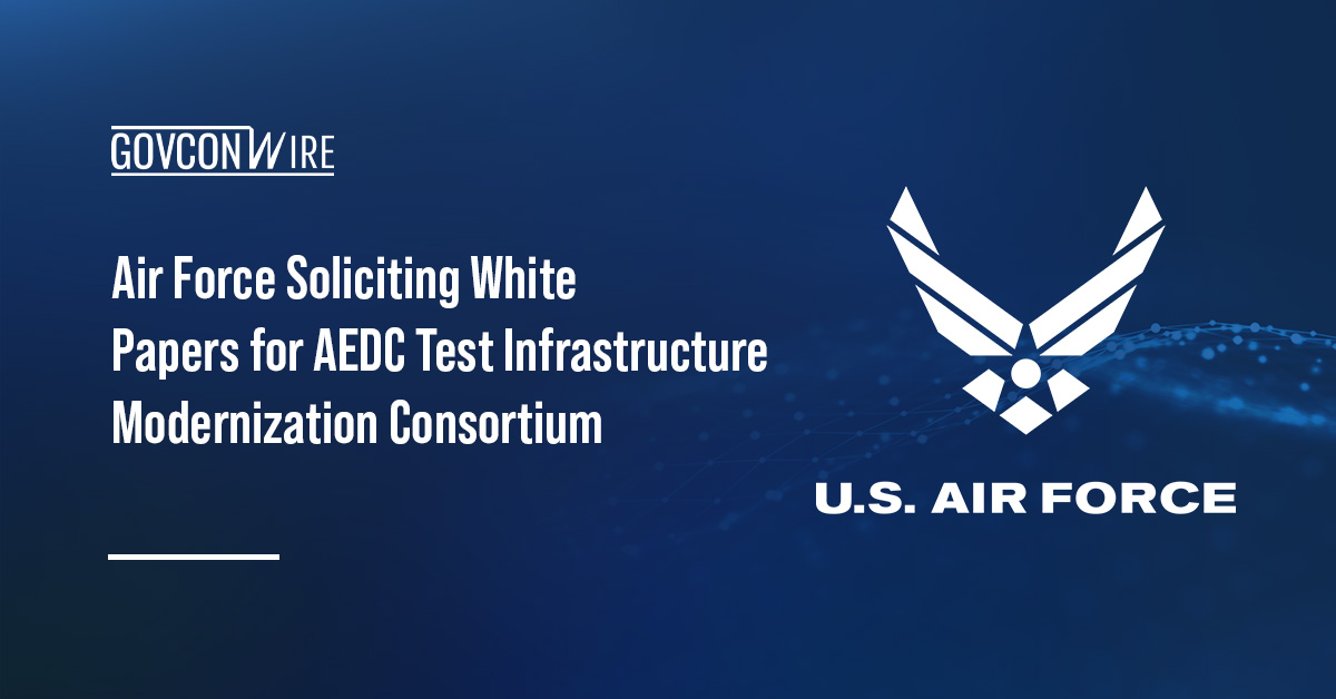 U.S. Air Force logo. The Air Force is seeking industry partners to support test infrastructure modernization