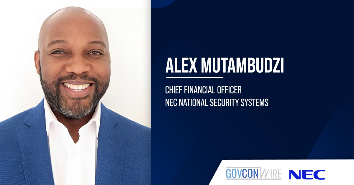 Alex Mutambudzi. The finance executive has been promoted to CFO at NEC National Security Systems.