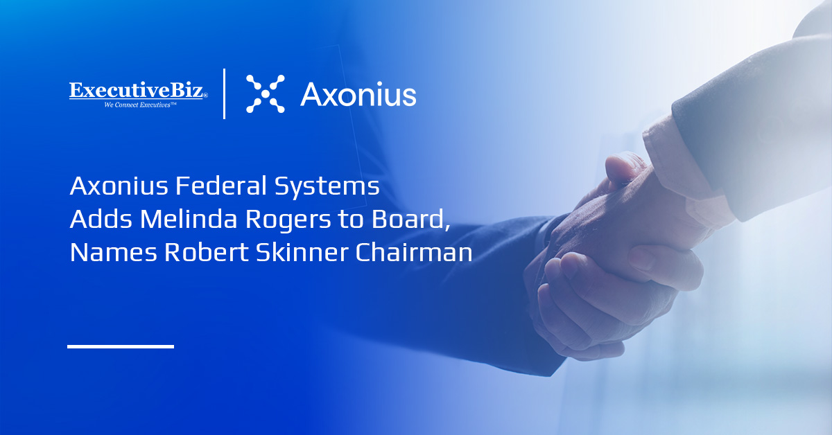 Axonius logo. Axonius Federal Systems has appointed Melinda Rogers to the board and Robert Skinner as chairman.