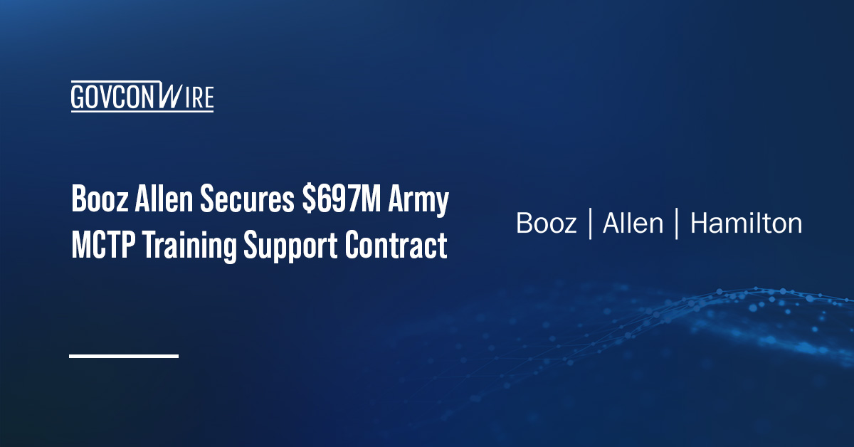 Booz Allen Secures $697M Army MCTP Training Support Contract Booz Allen Hamilton logo. Booz Allen secured a U.S. Army contract to provide training support services for MCTP.
