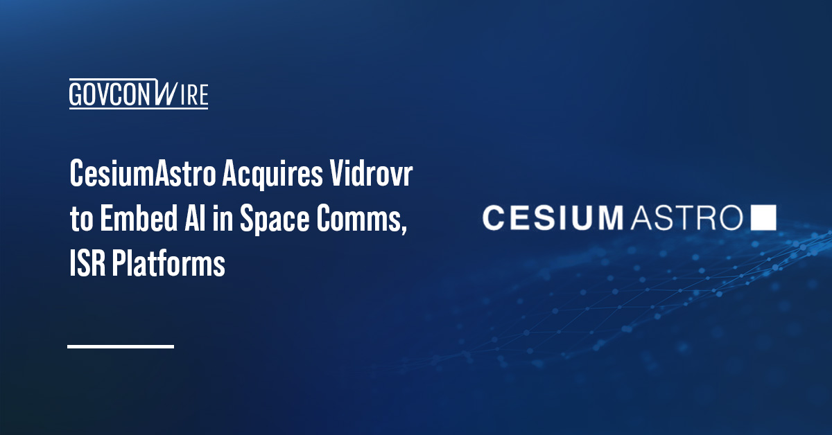 CesiumAstro Acquires Vidrovr to Embed AI in Space Comms, ISR Platforms CesiumAstro logo. CesiumAstro has acquired Vidrovr, an AI firm specializing in real-time, multimodal signal analysis.