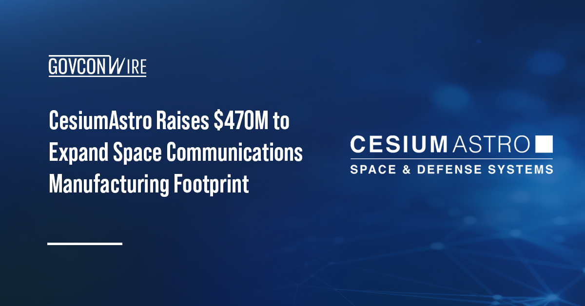 CesiumAstro logo. CesiumAstro raised $470 million in Series C funding.