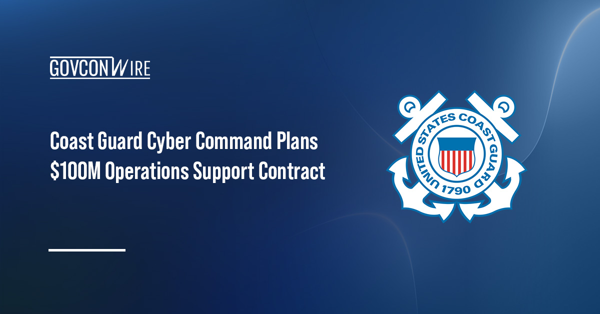 U.S. Coast Guard logo. The Coast Guard Cyber Command is planning a contract for integrated operations management services.