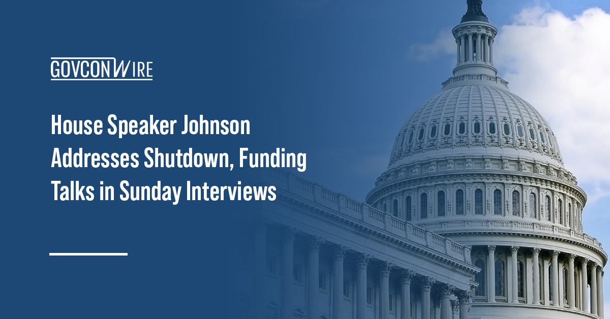 House Speaker Johnson Addresses Shutdown, Funding Talks in Sunday Interviews U.S. Capitol building. House Speaker Mike Johnson discussed the partial government shutdown and funding negotiations.