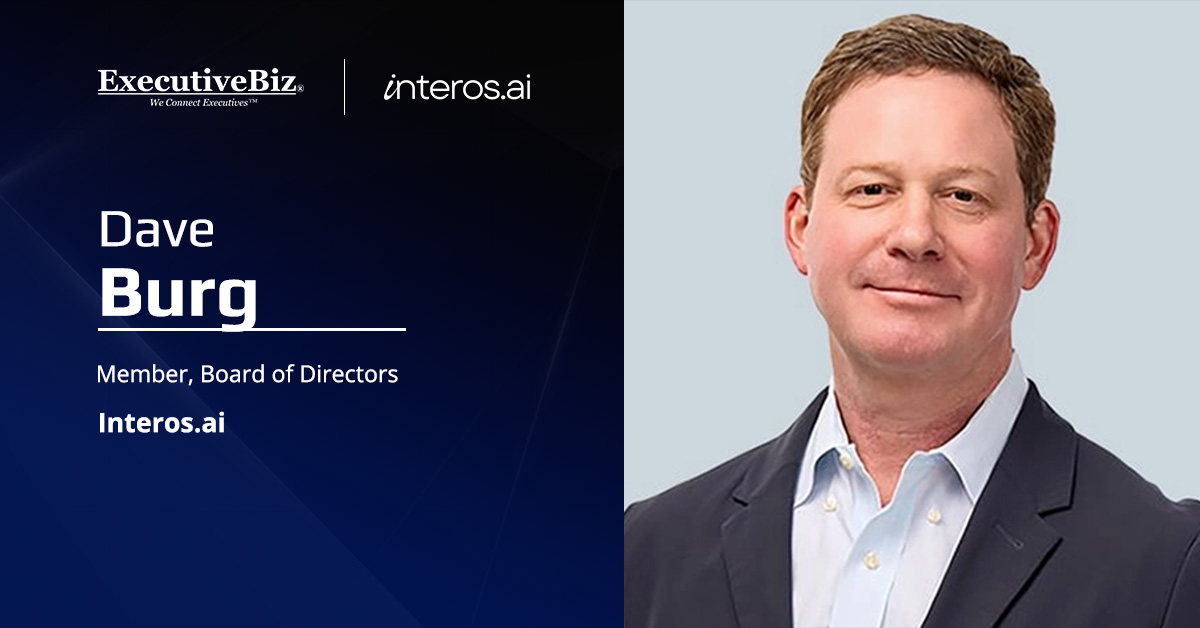 Dave Burg. The Kroll cyber leader joined interos.ai's board of directors.