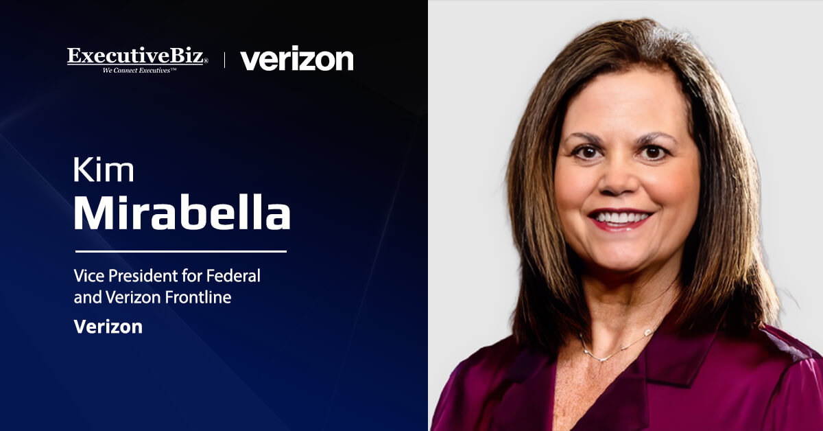 Kim Mirabella. The Verizon VP for federal and Verizon Frontline spoke to ExecutiveBiz about providing connectivity in crises.