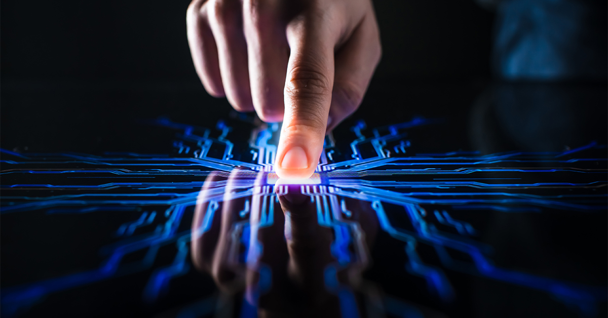 USCIS Unveils Plans for Biometrics & Identity IT Support Contract 4 Stock photo of a finger and biometric identification