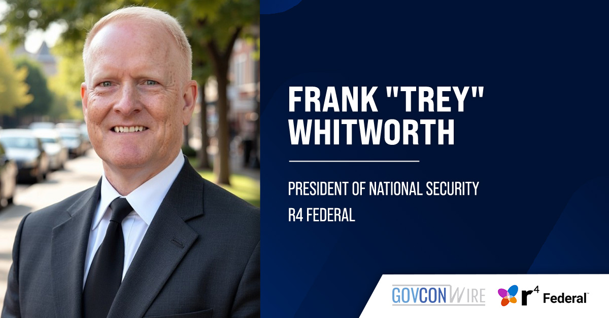 r4 Federal's Trey Whitworth. Former NGA Director Trey Whitworth has been named president of national security at r4 Federal.