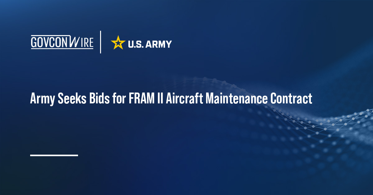 U.S. Army seal. The Army has issued a solicitation for the Fort Rucker Aviation Maintenance II contract.