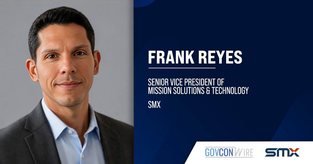Frank Reyes Joins SMX as Senior Vice President of Mission Solutions & Technology Frank Reyes. SMX has appointed Frank Reyes as senior vice president of mission solutions and technology.
