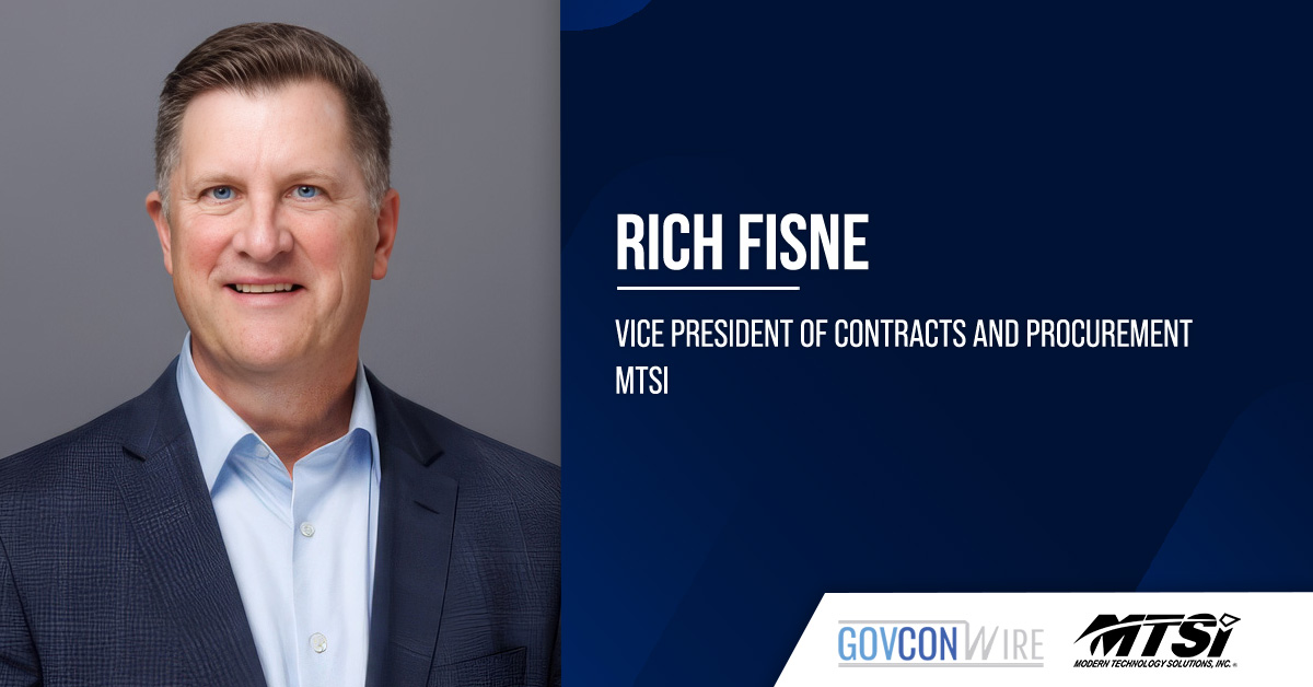 Rich Fisne. The new vice president of contracts at Modern Technology Solutions, Inc. previously worked at HII Mission Tech.
