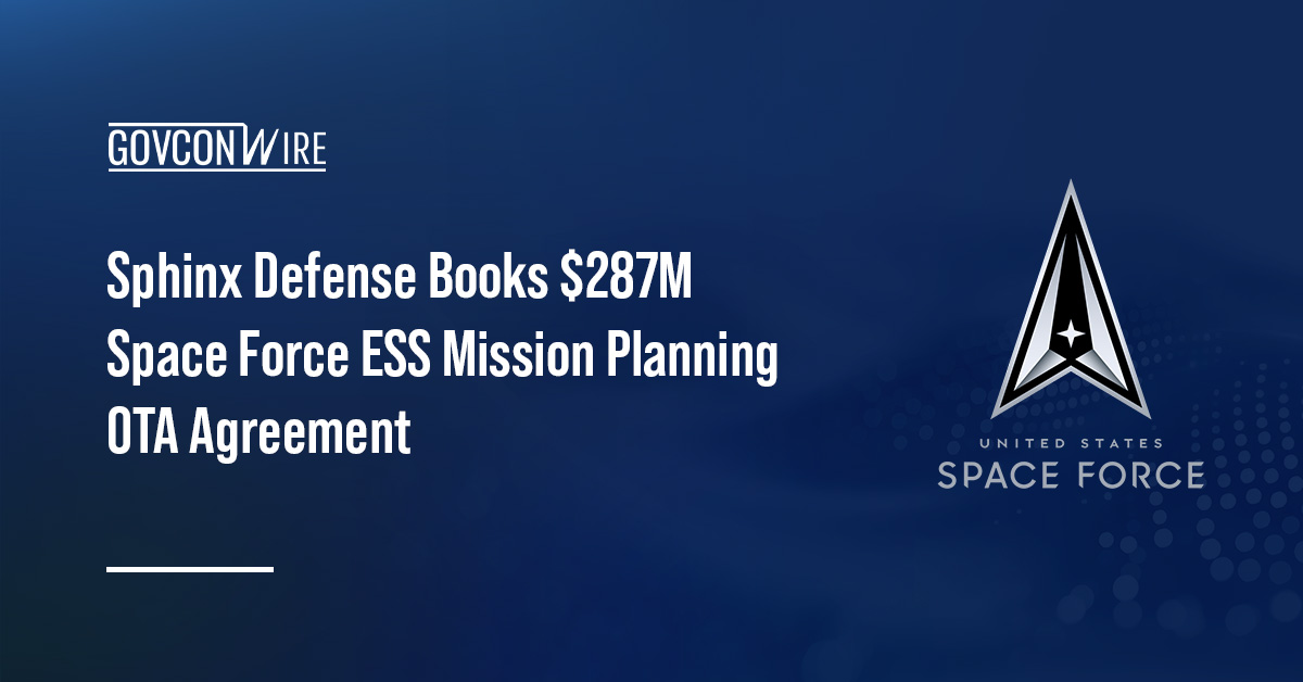 Space Force logo. Sphinx Defense has secured a $287 million Space Force OTA for ESS Mission Planning app development.