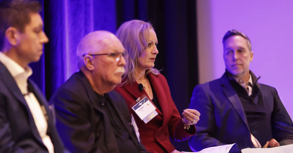 Lisa Henke. The LeoLabs exec was joined by other GovCon industry defense experts for a panel discussion on Golden Dome at a POC event.