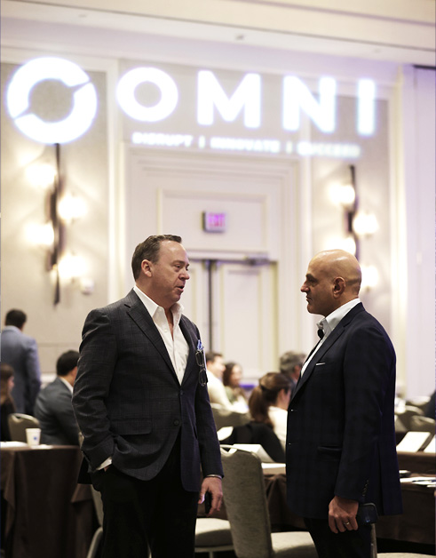 Julian Setian and event guest. The SOSi CEO mingled with guests at POC's GovCon Executive Leadership Summit.