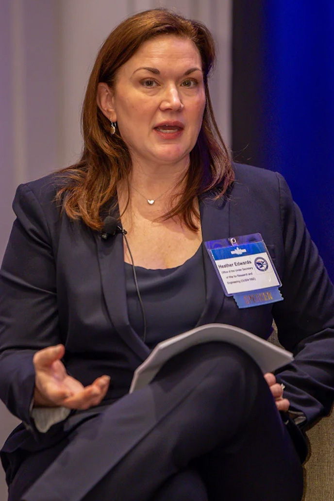 Heather Edwards. The DOW's program manager for FutureG spoke on a panel at POC's 2026 Army Summit.