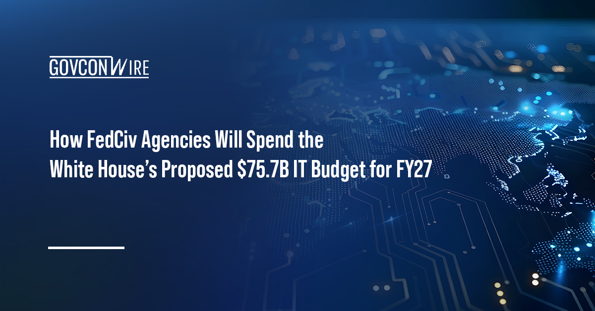 Information technology. The White House proposed a record $75.7 billion IT budget for federal civilian agencies.