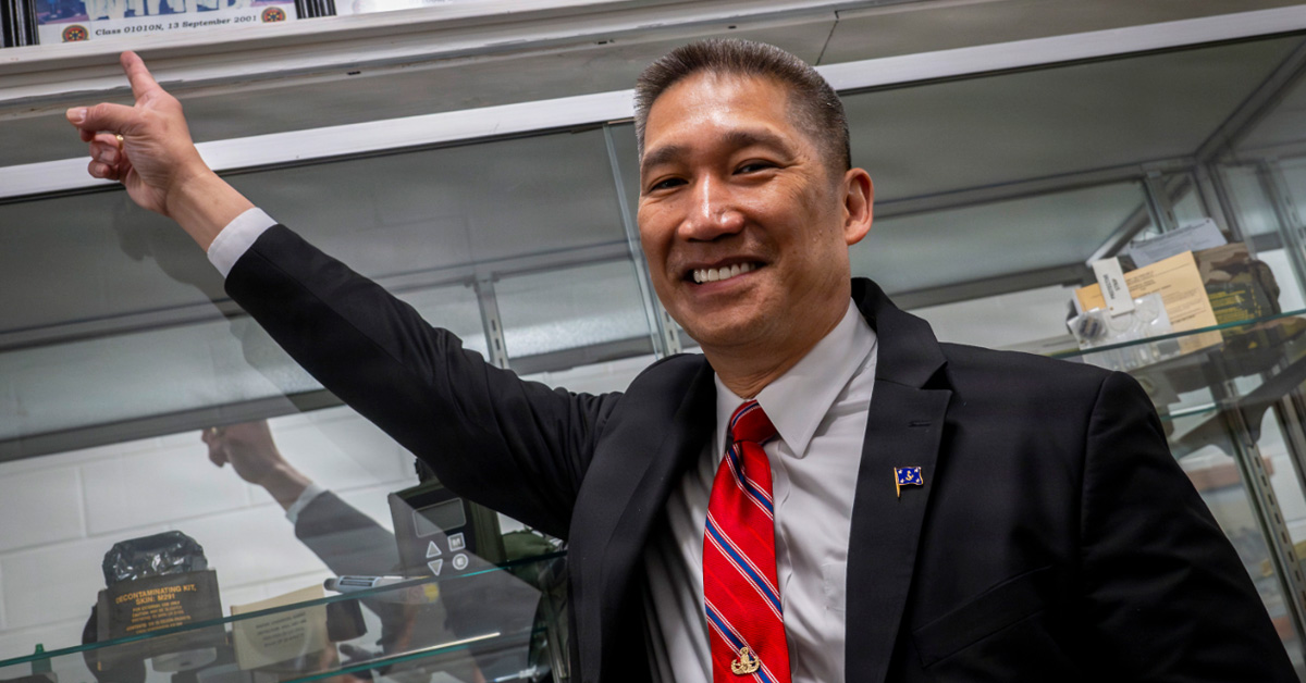 Hung Cao. The acting Navy secretary revisits his EOD school graduation photo on May 2, 2026.