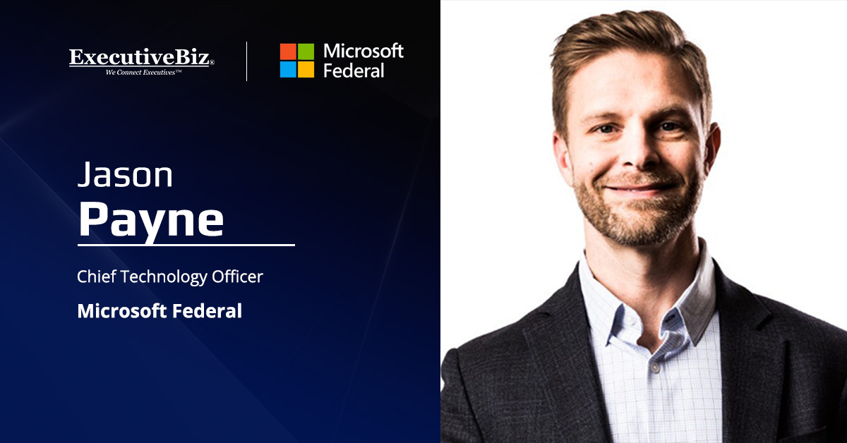 Jason Payne. The Microsoft Federal CTO announced the availability of AI capabilities for U.S. government cloud customers.