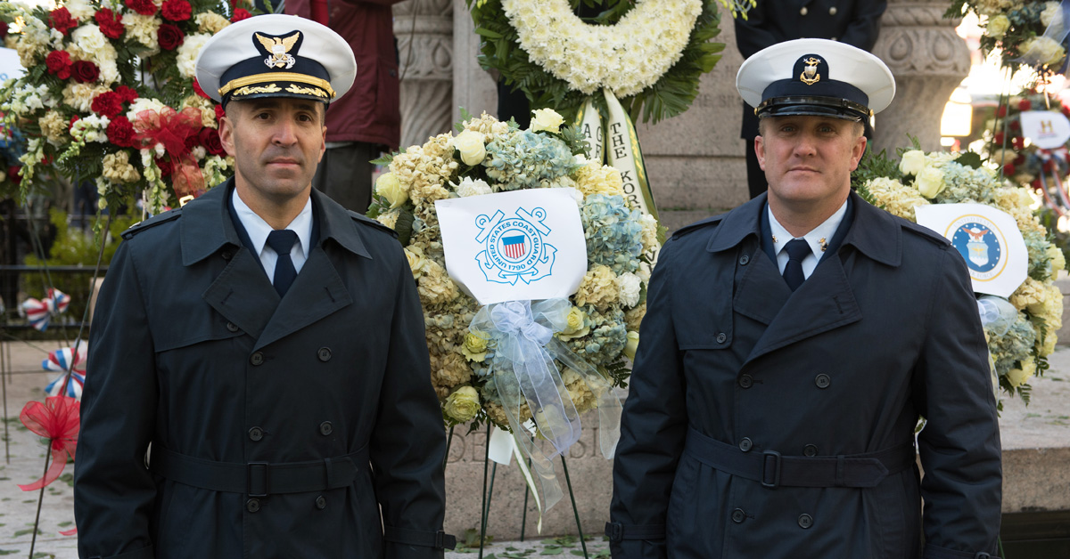 Jason Tama. The previously USGC captain (left) poses in 2017.