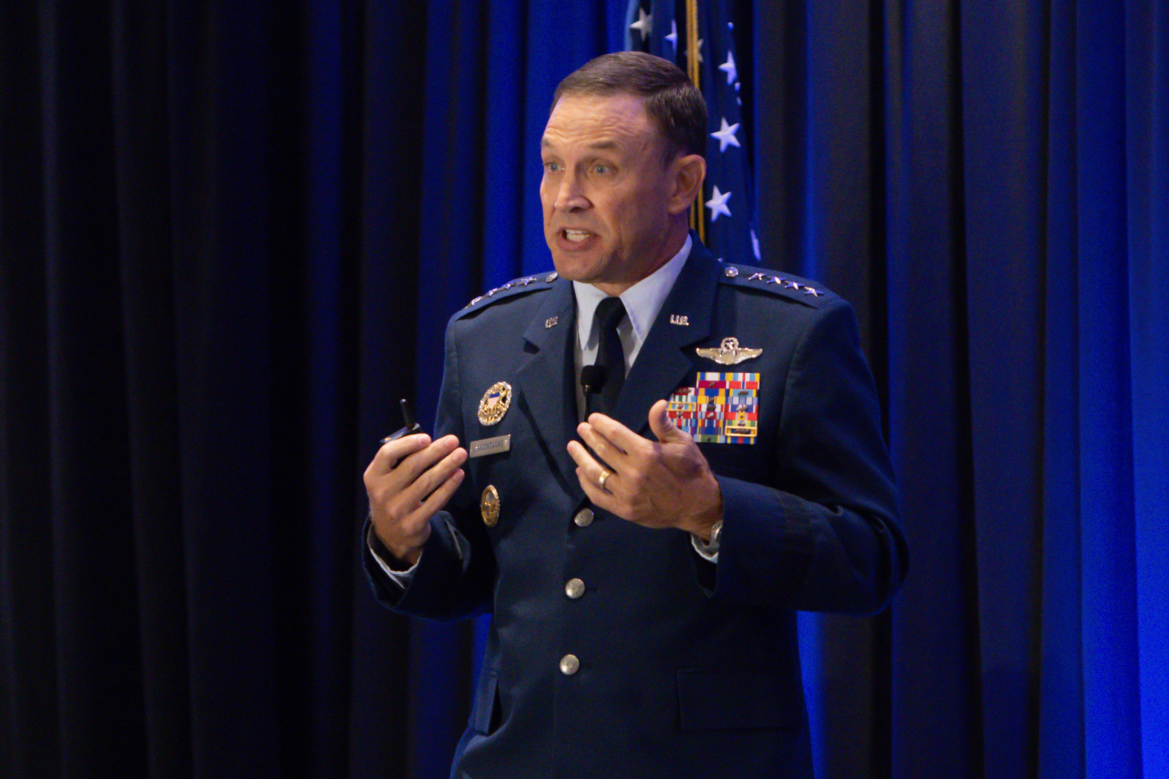 Gen. John Lamontagne. The USAF chief of staff delivers his keynote at the 2026 Air and Space Summit.