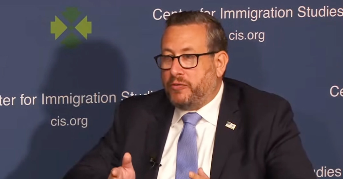 USCIS Director Joseph Edlow speaks at the Center for Immigration Studies in Washington. Photo: CIS.