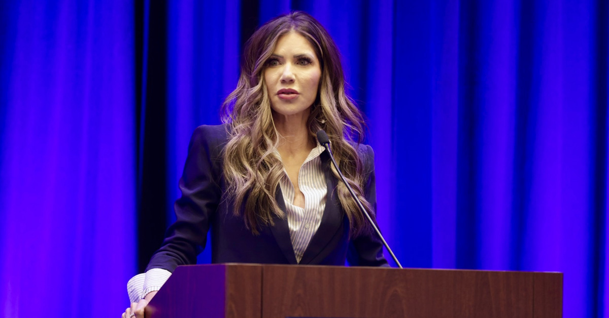 Kristi Noem. The DHS secretary gave an illuminating keynote at the 2025 Homeland Security Summit. Photo: Charles McClanahan.