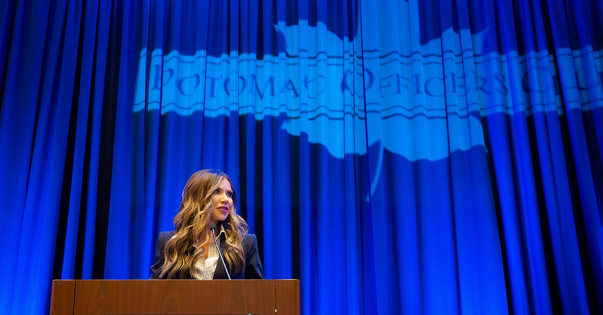 Kristi Noem. The homeland security secretary keynoted POC's 2025 Homeland Security Summit