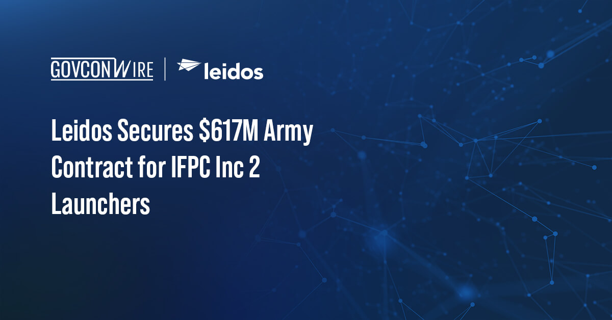 Leidos logo. The Army has awarded Leidos a contract for Indirect Fire Protection Capability Increment 2 system launchers.
