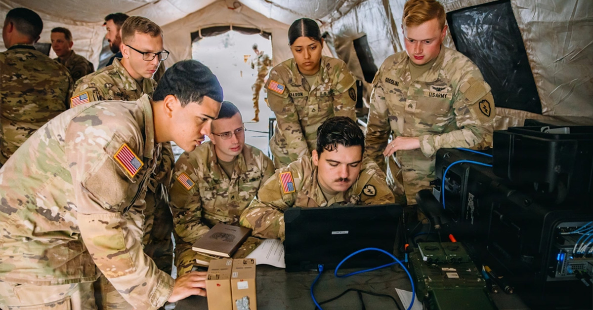 Soldiers utilize next-generation command-and-control systems.