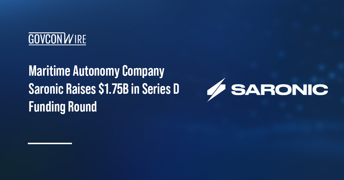 Saronic Technologies logo. Maritime autonomy firm Saronic raised $1.75 billion in a round of Series D funding.