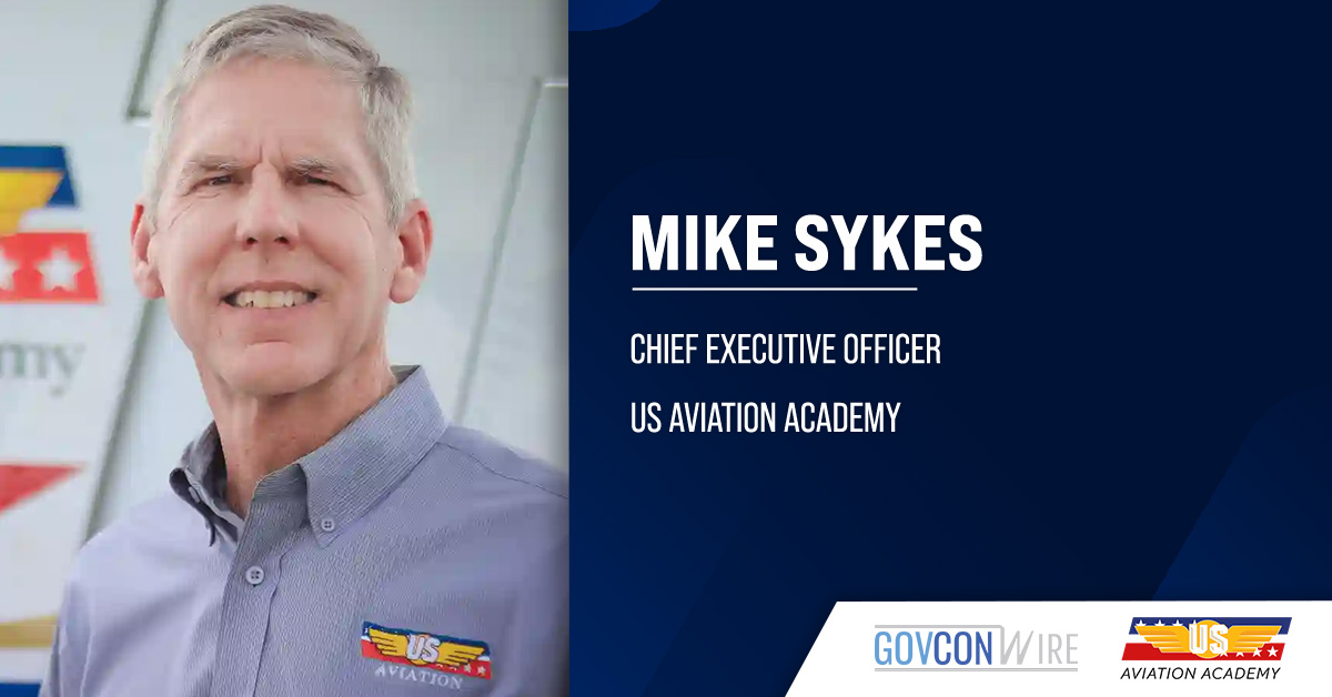 Mike Sykes. The US Aviation Academy CEO commented on the initial pilot training contract with the Air Force.