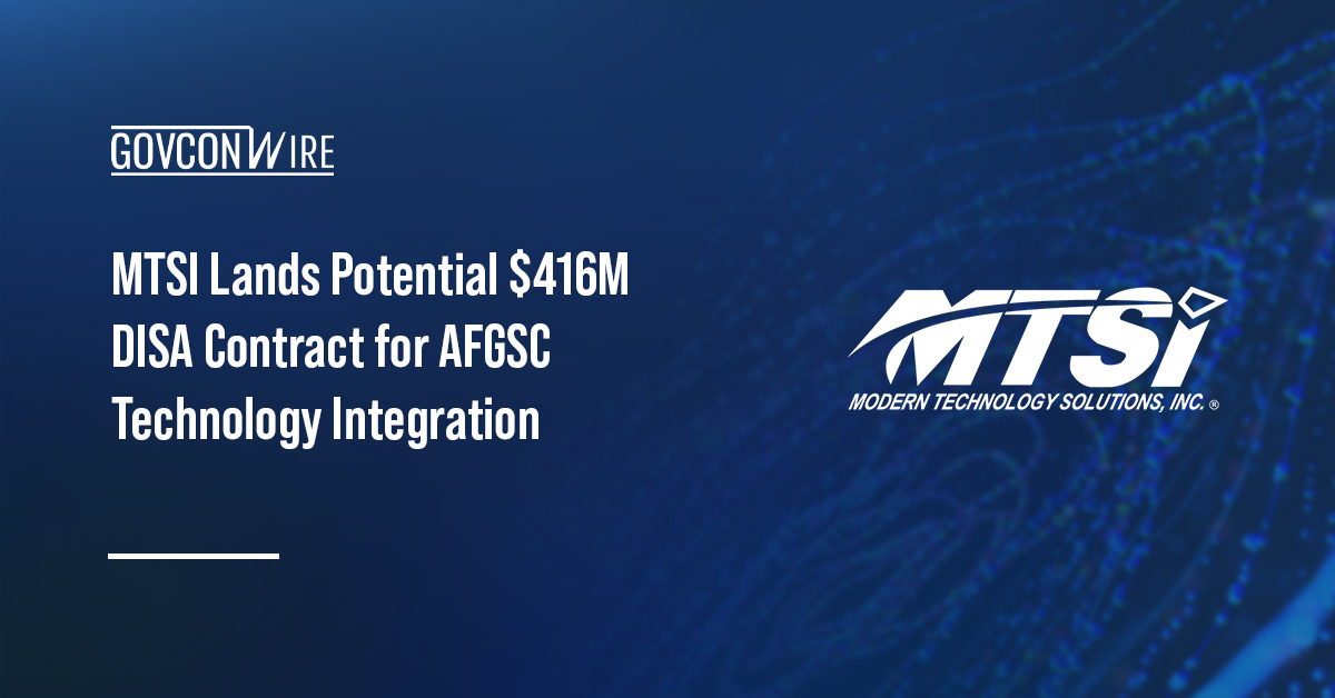 MTSI Lands Potential $416M DISA Contract for AFGSC Technology Integration MTSI logo. DISA has awarded MTSI a contract to provide technology integration support to the Air Force Global Strike Command.