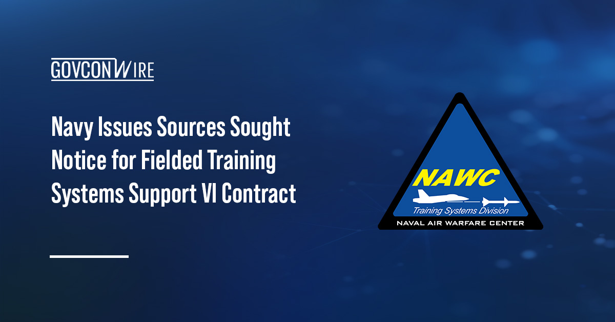NAWCTSD logo. The U.S. Navy has issued a sources sought notice for the Fielded Training Systems Support VI contract.