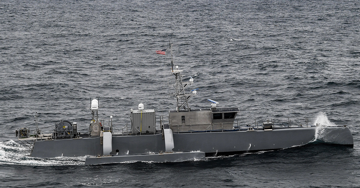 Seahawk. Leidos' Seahawk pictured near the USS Fitzgerald on April 21, 2021.