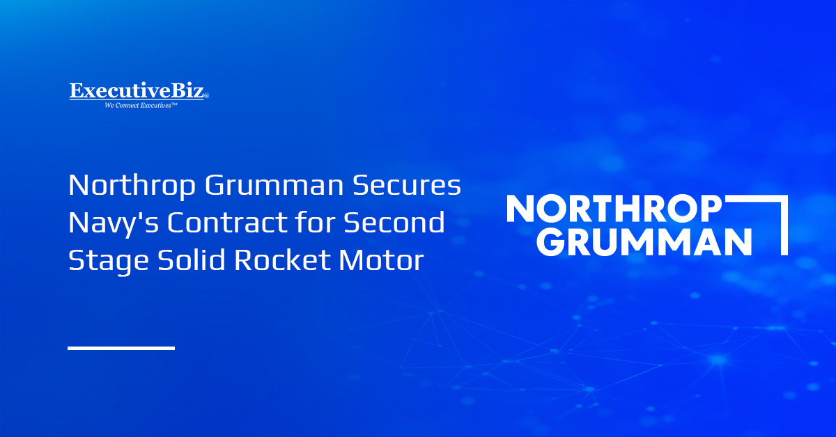 Northrop Grumman logo. The U.S. Navy has awarded Northrop Grumman a contract to develop the second stage solid rocket motor.