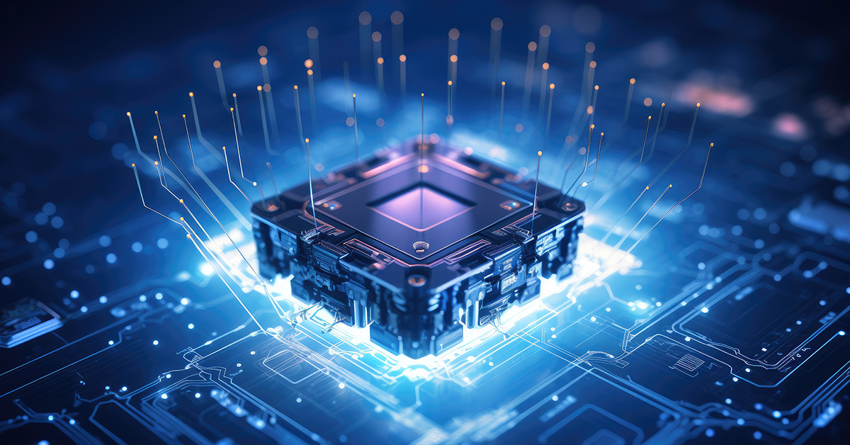 Quantum computing stock photo
