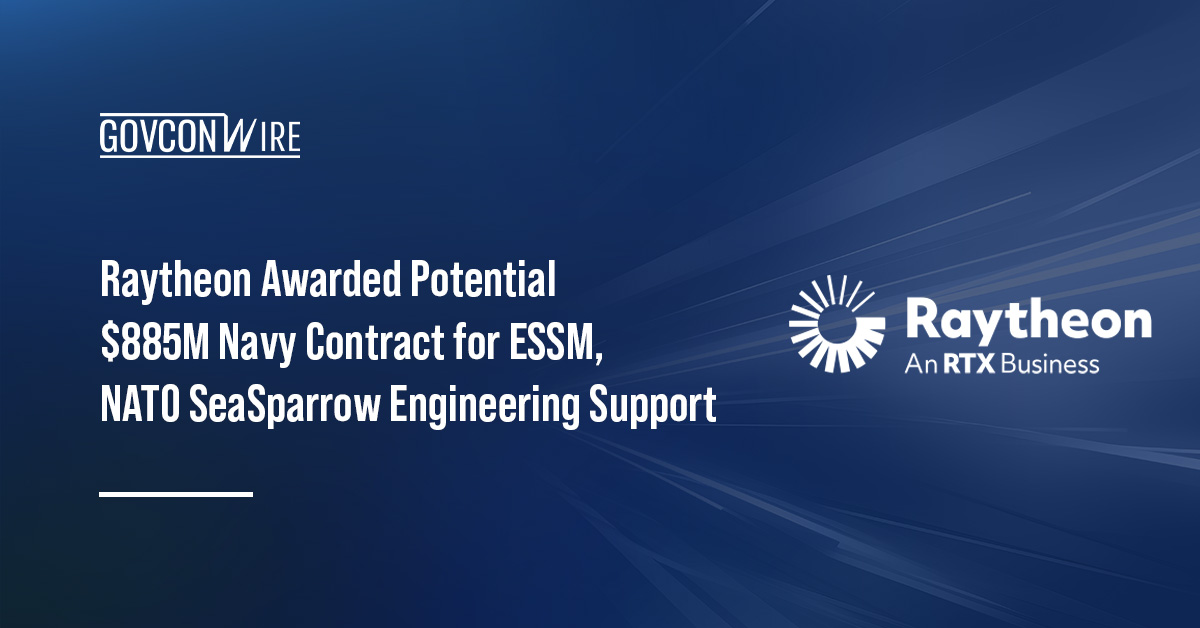 Raytheon Awarded Potential $885M Navy Contract for ESSM, NATO SeaSparrow Engineering Support Raytheon logo. The U.S. Navy awarded Raytheon a potential $885M contract to support ESSM and NATO SeaSparrow programs.