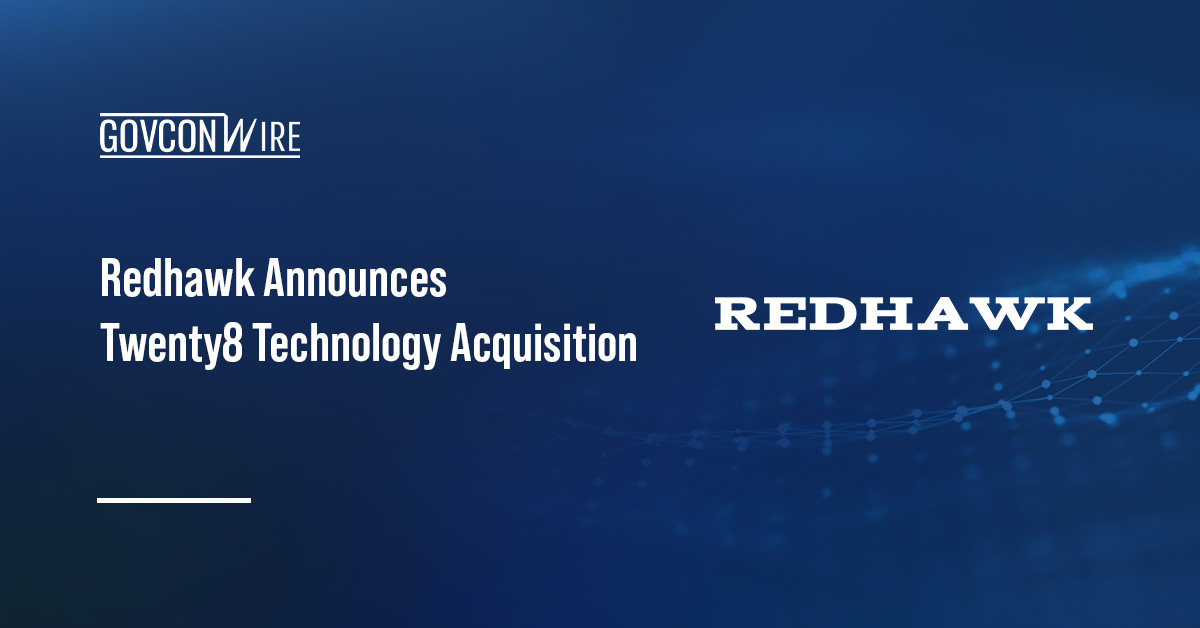 Redhawk Announces Twenty8 Technology Acquisition Redhawk Federal Solutions logo. Redhawk has acquired Twenty8 Technology to expand its AI and data capabilities.