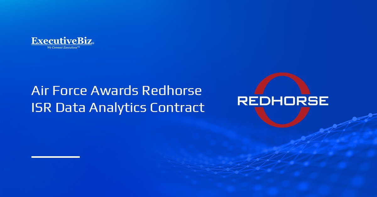 Redhorse logo. Redhorse secured a $14M sole-source contract from SAF/CDM to support AI-enabled ISR decision-making.