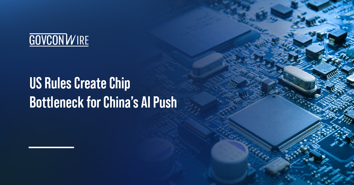 Semiconductors. China’s push to catch up with the U.S. in AI is being slowed by a bottleneck in access to advanced chips.