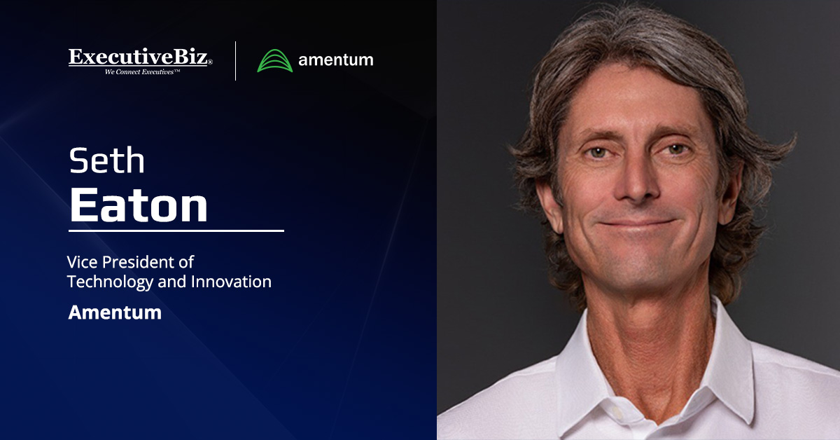 Seth Eaton. The Amentum VP discussed eight trends that will shape how agencies modernize and activate data for AI.